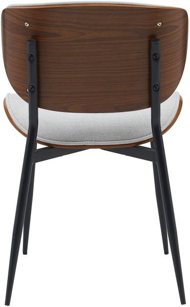 Esszimmerstuhl Enid 2er Set Creme - Walnuss Dekor - 2er Set - Textil