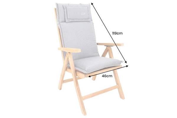 Outdoor-Kissen ROG Grau - Polyester - 46 x 5 x 119 cm