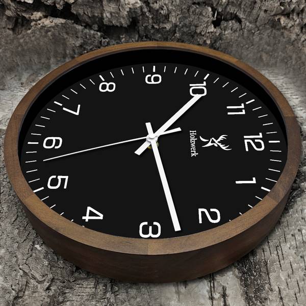 Funk-Wanduhr SEGEBERG Schwarz - Braun