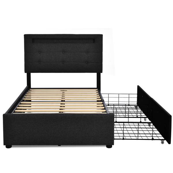 Einzelbett M301-01 Schwarz