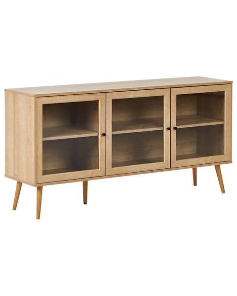 Vitrine ALBANY Braun - Holzwerkstoff - 150 x 76 x 40 cm