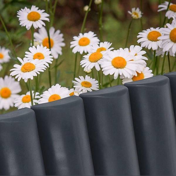 Gartenpalisade SET147 Grau - Kunststoff - 5 x 23 x 500 cm