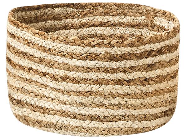 Badezimmerschrank KAHU 3-tlg Beige - Blau - Naturfaser - 20 x 13 x 20 cm