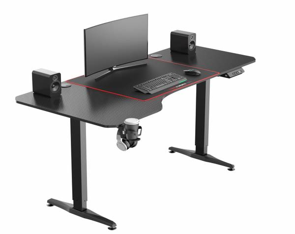 Gaming Schreibtisch SA-EL05-1675L-BLACK Schwarz - Holz teilmassiv - 160 x 75 x 75 cm