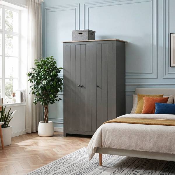 Kleiderschrank Vasand Grau