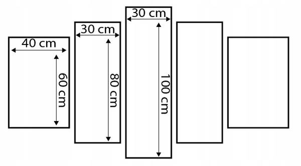 Leinwandbild SET Abstrakt Wohnzimmer Grau - Holzwerkstoff - Textil - 170 x 100 x 2 cm