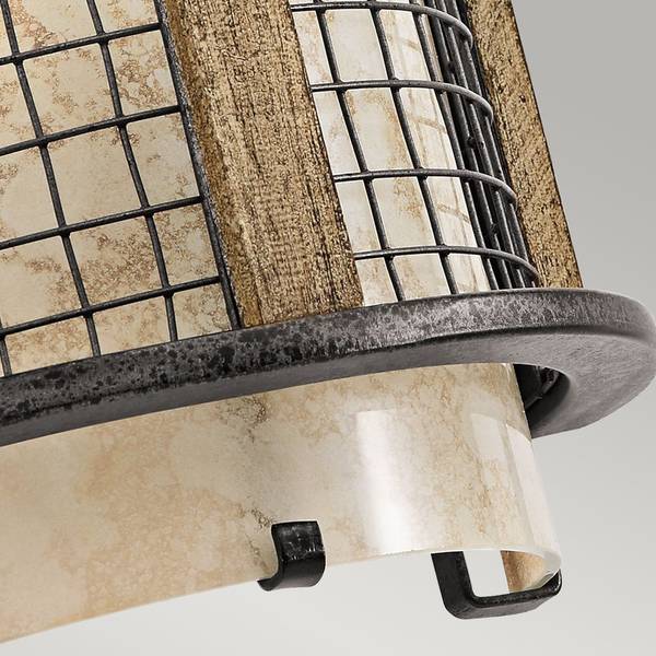 Ahrendale 1 Applique murale Gris - Verre - Métal - 20 x 26 x 10 cm