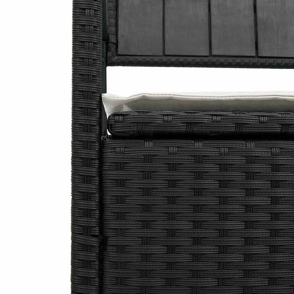 Banc avec espace de rangement 3043945 Noir - Crème