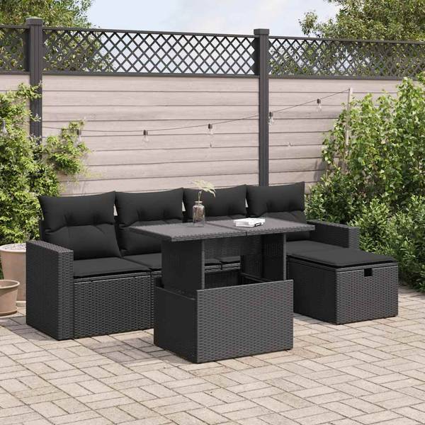 Salon de jardin 3037483-2 (lot de 6) Noir - Acier - 55 x 69 x 62 cm