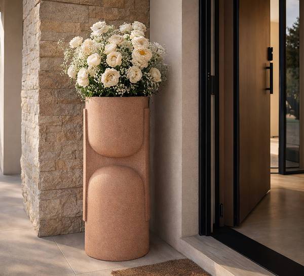Cache-pot Nui Rouge - Résine - 36 x 91 x 38 cm