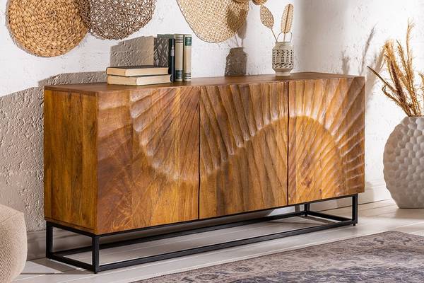 Sideboard SCORPION Braun - Mango - 140 x 75 x 38 cm
