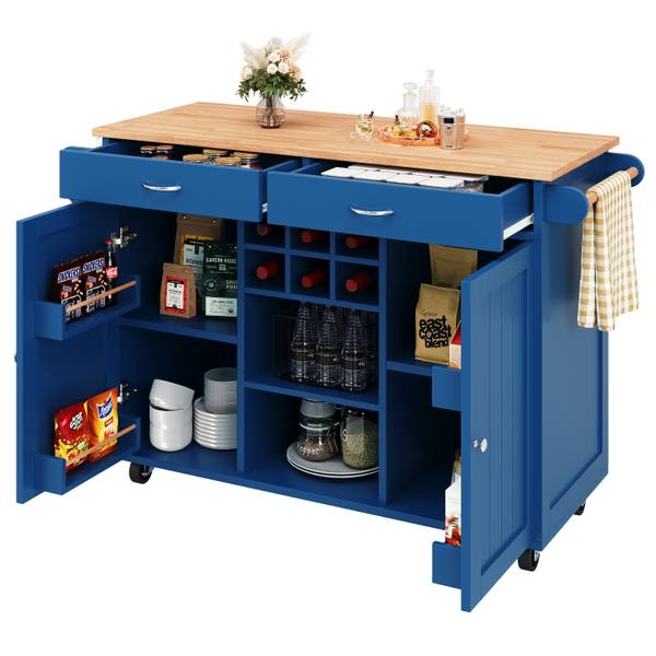 Keukeneiland  Hestia Ⅰ blauw - hout
