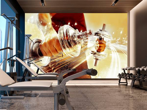 Fototapete Sportler Mann Stadt Straße 250 x 175 x 175 cm