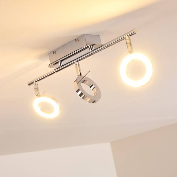 Deckenleuchte Sasso Silber - Metall - 12 x 11 x 50 cm