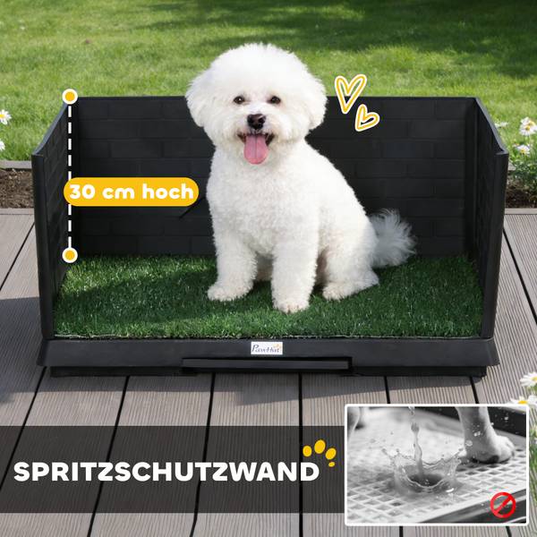 Hundetoilette D07-070V00BK Schwarz - Kunststoff - 51 x 37 x 75 cm