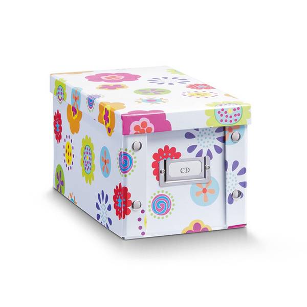 CD-Box "Kids", Pappe, Dekor Weiß
