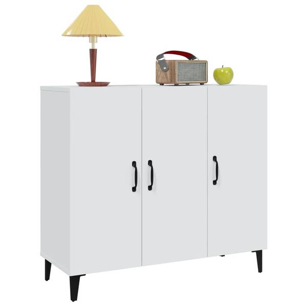 Sideboard DE902 Weiß - Holzwerkstoff - 90 x 80 x 34 cm