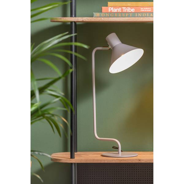 Tischleuchte Office Curved Grau - Eisen - 22 x 51 x 18 cm