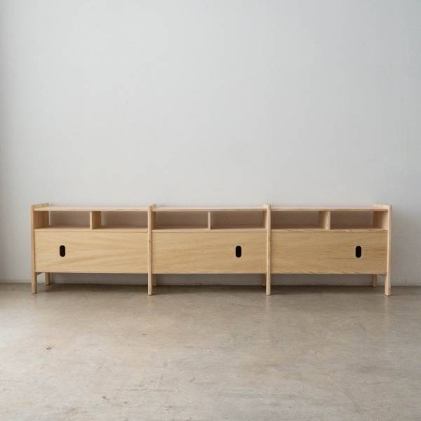 Sideboard Mesquida Groß Braun - Kiefer - 300 x 75 x 42 cm