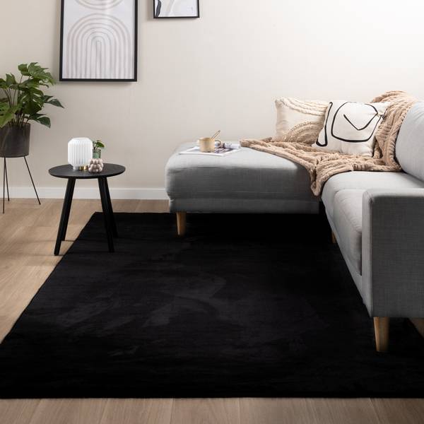 Teppich Cozy Schwarz - 80 x 140 cm