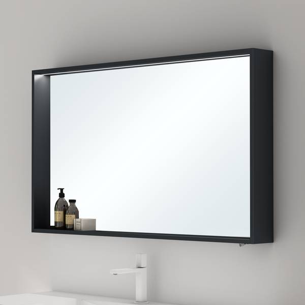 Spiegelschrank-01 Anthrazit - Breite: 120 cm