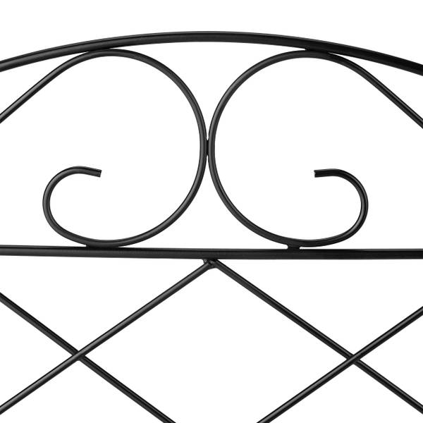 Barrière de jardin en métal à 6 éléments Noir - Fer - 55 x 40 x 1 cm