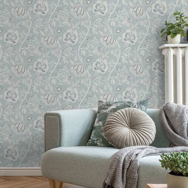 Tapete 641008 Blau - Papier - 53 x 1000 x 53 cm