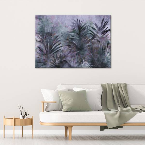 Tableau déco feuilles tropicales de 100 x 70 cm