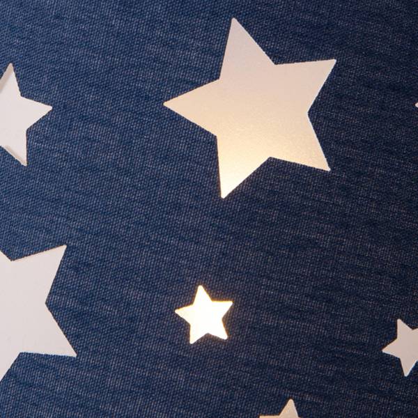 Tafellamp TATI blauw - metaal - textiel - 17 x 42 x 17 cm