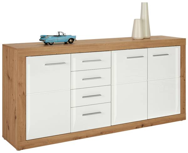 Sideboard MALTA Braun - Weiß - Holzwerkstoff - 179 x 86 x 40 cm