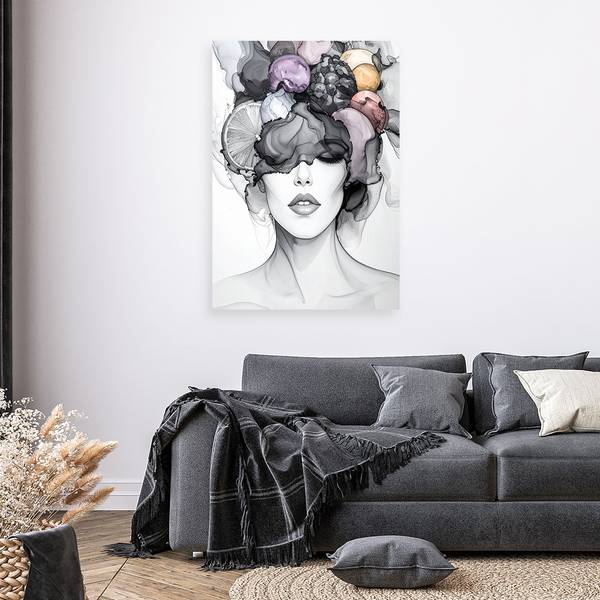 Wandbild Frau 70 x 100 cm