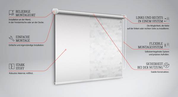 Rollo TRIGONO 60 x 140 cm