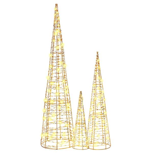 Weihnachtsornament 3-tlg 42019020 Weiß - Kunststoff - 20 x 80 x 20 cm