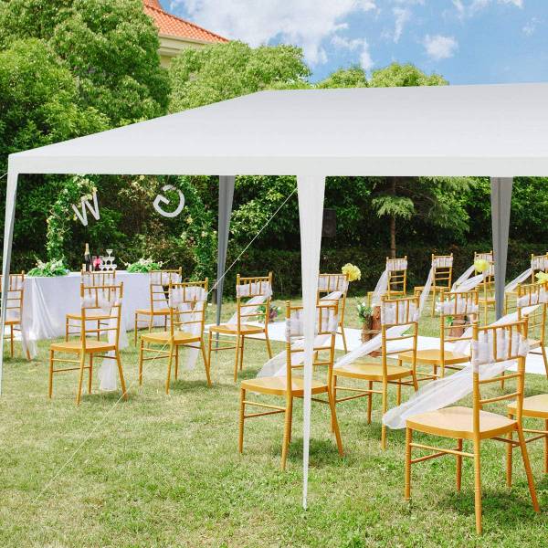 Tuinpaviljoen AB92201NL wit - kunststof - 600 x 260 x 300 cm