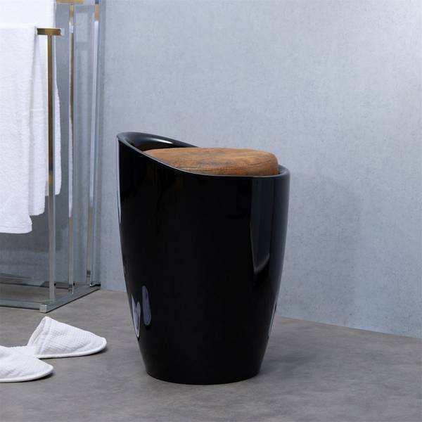 Tabouret DANIEL Noir - Marron