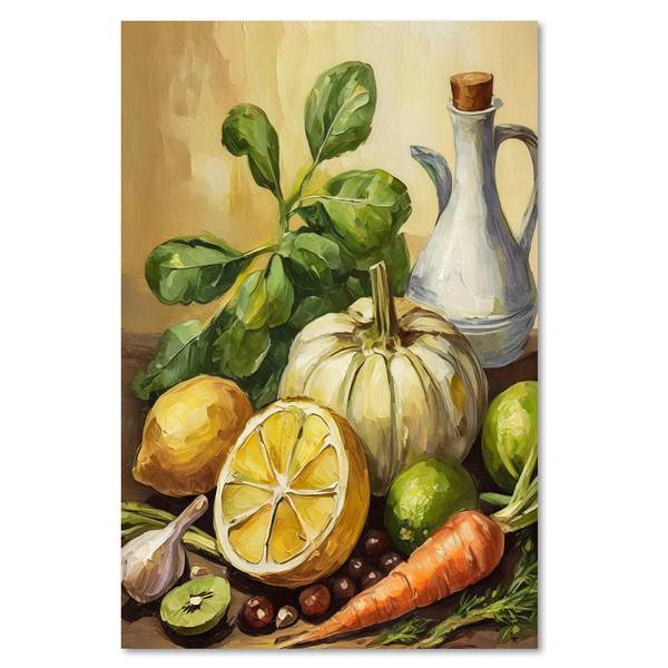 Wandbild gemüse obst lebensmittel 40 x 60 cm