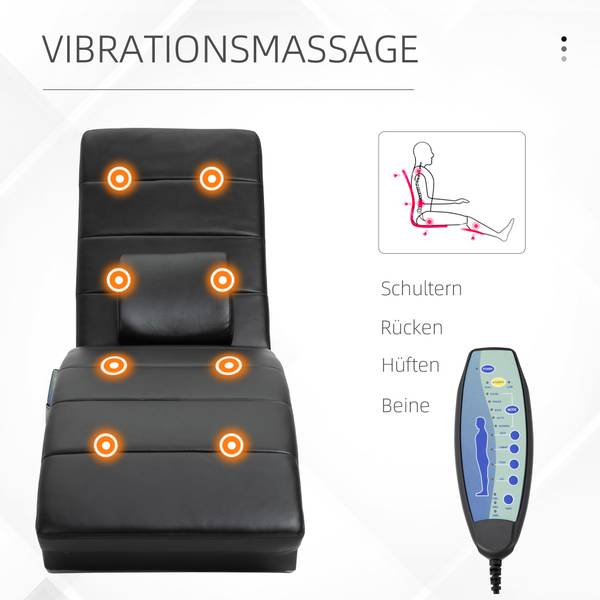 Massagesessel 833-770V01 Braun - Textil - 163 x 87 x 58 cm