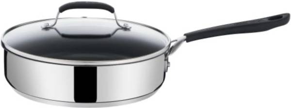 Schmorpfanne 25cm Jamie Oliver 2-tlg Silber - Borosilikatglas - 25 x 7 x 35 cm