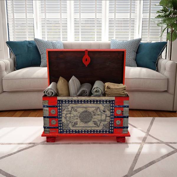 Opbergkist 292563 rood - mango - 40 x 45 x 80 cm