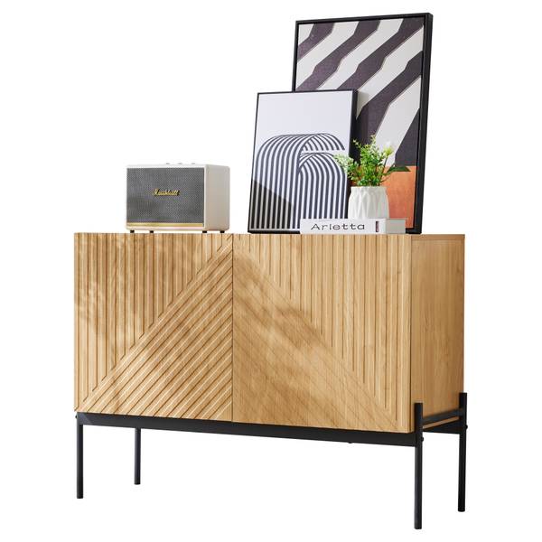 Sideboard Romy Braun - Holzwerkstoff - 100 x 75 x 40 cm