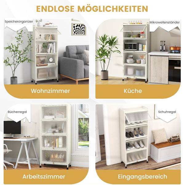 Küchenschrank WO77842ITDE Weiß - Metall - 32 x 154 x 60 cm