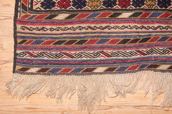 Kelimteppich Morgenland Beige - Wolle - 185 x 1 x 276 cm