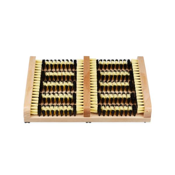 Schoenenveger buiten zwart - bruin - geel - plaatmateriaal op houtbasis - kunststof - 36 x 6 x 26 cm