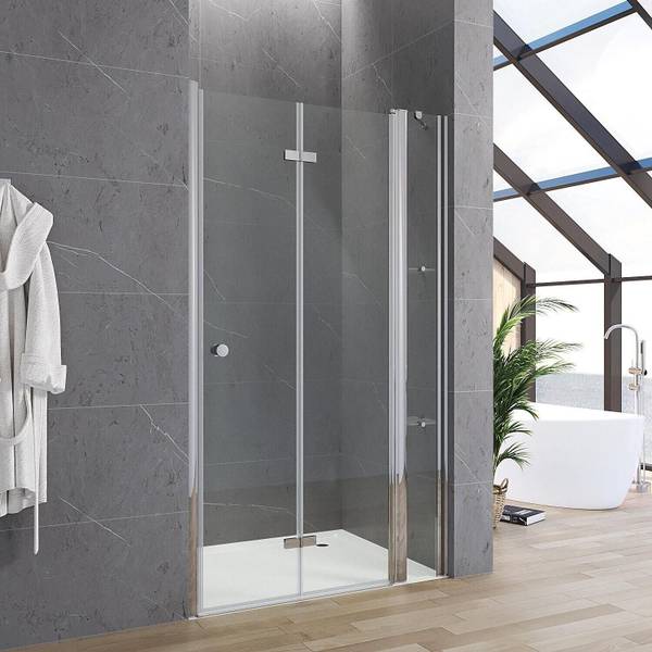 Nischentür Duschkabine mit Falttür Breite: 110 cm