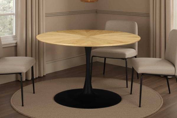 Esstisch ATELIER Braun - Eiche - 120 x 75 x 120 cm