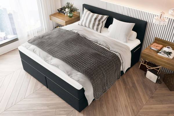 Boxspringbett Phönix A Anthrazit - Liegefläche Breite: 160 cm