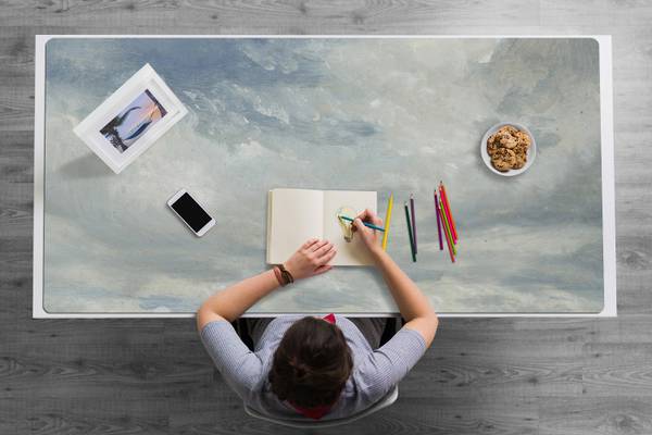 Tischmatte Caelo Grün - Polyester PVC - 100 x 50 x 1 cm