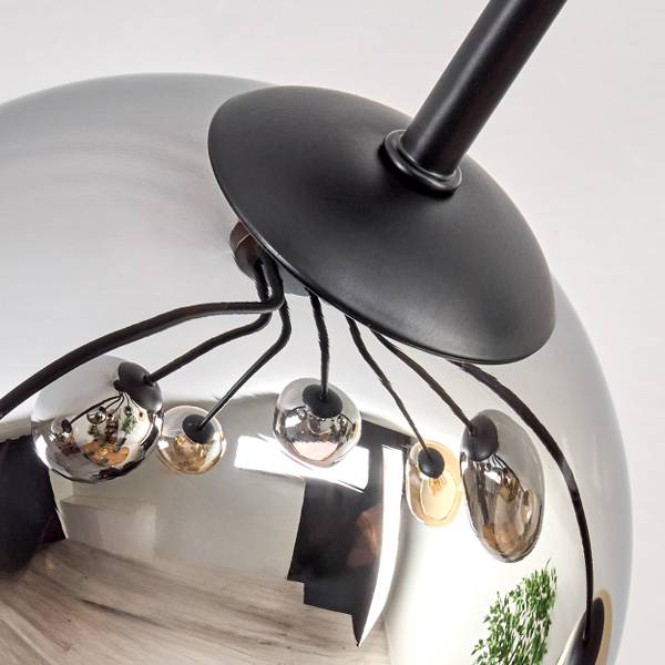 Deckenleuchte Cesaro Braun - Grau - Silber - Aluminium - Klarglas - 100 x 29 x 100 cm
