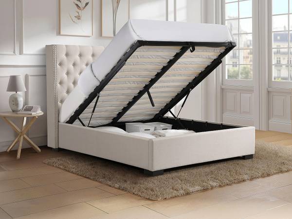 Bett mit Bettkasten MASSIMO 217 x 143 x 215 cm