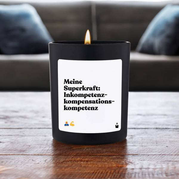 Bougie parfumée 100963 Noir - Cire - 7 x 8 x 7 cm